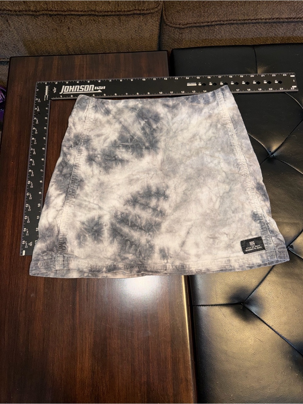 Urban Outfitters Tie-Dye Mini Skirt - Gray/White